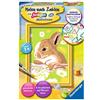 Ravensburger CreArt 29682 - Bunny Flecki - dipinto con numero di coniglio per bambini dai 7 anni in su, set di pittura con cornice, pennello e colori acrilici, regalo per ragazze e ragazzi