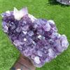 Minerali *** DRUSA di AMETISTA VIOLA ALTA QUALITA' con CALCITE Brasile