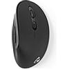 NEDIS Mouse ergonomico senza fili 1600 DPI, mouse verticale per destrorsi 6 pulsanti per PC e laptop, nero