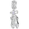 Generic gioielli da donna Argento sterling Scarpetta da danza classica Bracciale e collane con perline Gioielli Ciondolo per ragazza adolescente s