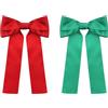 Rieoany 10 Fiocchi 16×28 cm per Decorazioni Matrimonio, Confezioni Regalo, Artigianato, Compleanni e Sacchetti Snack, Fiocchi Matrimonio e Nascita con Nastro Rosso e Verde in Poliestere