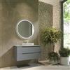Parama Mobile bagno sospeso 120 cm due cassetti color grigio opaco con top | Moor