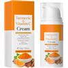 GNAUMORE Crema vitaminica alla curcuma,Crema viso schiarente sbiancante curcuma,Gel idratante per la riparazione della vitamina C per uomini e donne,Eliminatore macchie scure,30g
