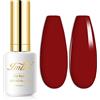 Imtiti Smalto semipermanente Gel Polish Soak-off UV LED Manicure Smalto Gel Gel Rosso Mattone di fuoco 15ml