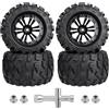 CrazyHobby 4X 125mm Diametro Esterno RC Camion Pneumatici e Ruote 12mm Hex Mozzi per 1/10 Scala Traxxas Redcat Superare RC Modelli Auto