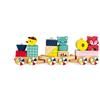 Janod - Baby Forest Treno (Legno), Giocattolo Da Trainare, 17 Blocchi Inclusi, per Imparare Le Forme e I Colori, per Sviluppare la Motricità Fine - Da 1 Anno in su, J08022