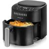 Emerio Grande friggitrice digitale ad aria calda, TOP AirFryer, friggere senza olio aggiuntivo, volume 4,5 litri, 8 programmi automatici, Cool Touch, senza BPA, riscaldamento rapido, 1300 Watt,