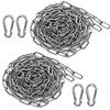 Vegena 2 Pezzi Catena in Acciaio Inox per Poltrona sospesa, Catena per Sedia Sospesa da 2 Metri, Catena con Due Moschettoni per Altalene, Poltrone Sospese, Amache