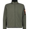 CMP Pile da uomo Kit-tech Jacquard con Motivo a Rombo Olive da Uomo