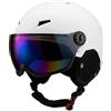 QLECXZI Casco da leggero con caratteristiche antivento migliorate per uomini e donne che praticano attività sulla neve, casco da snowboard con calotta in ABS ad alto impatto, Bianco, S