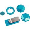 Jwthee Porta Gesso da Biliardo, Porta Gesso da Biliardo in Alluminio Custodia per Gesso da Biliardo Mini Scatola di Gesso Magnetica Portatile per Stecca da Biliardo Cubi di Gesso da (Blu)
