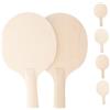 Zerodeko 6 Pezzi Racchetta Ping Pong in Legno Non Verniciata per Giochi di Ping Pong, Design Fai-da-te, Adatta per Allenamento e Competizioni Multisport