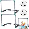 Bemonew Giochi in Piscina, Porta da Calcio per Piscina Galleggiante da 2 Pezzi con 2 Palline, Porta da Calcio per Bambini 18, 5x14, 4x14, 4, Rete da in Plastica per Nuoto Estivo