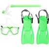 BESPORTBLE Set Attrezzatura Snorkeling per Adulti Maschera Immersione Anti-perdita, Boccaglio Leggero e Pinne in Pvc, Adatto per Ambienti Diversi e Riduce L'affaticamento delle Gambe