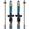 Fxzqgnh 2 Pezzi Skiboards Bambini Corti Scarpe da Neve con Attacchi Polacchi PP Adatti per Ragazzi attività All'aperto Giochi sulla Neve Regali, Pupazzo di Neve
