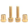 Gralara Set di Bulloni per Attacco Manubrio Bici con Rondelle M5 X 18 Mm in Lega di Titanio, Nero