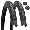ECOVELO 2 COPERTONI NERI 28x1.50 (40-622) + CAMERE D'ARIA PNEUMATICI STRADALI BICICLETTA CITY BIKE BICI TREKKING 28 POLLICI 700 x 38C