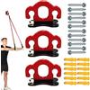 Generico Ganci Per Fascia Di Resistenza - Supporto Per Allenamento Montato A Soffitto In 3 Pezzi 3,62x1,97x2,36 Pollici | Ganci Di Ancoraggio Per Cinghia A Corpo Libero | Supporto Fitness Resistente Per Fasce