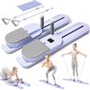Cretee Tavola Reformer per Pilates con Fasce di Resistenza - Macchina Pilates Portatile, Allenamento Completo del Corpo per Casa, Rafforzamento del Core, Tonificazione dei Glutei e delle Gambe,