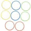 Healeved 8 Pezzi Kit Anelli per Allenamento Calcio Cerchi in Pp Colorati per Agilità e Coordinazione, per Crescita Personale e Lavoro di Squadra