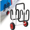 Generic Carrello per tavola da Surf Dual SUP, Carrello multitavola in Alluminio con Ruote da 25 cm, portaspiaggia Portatile per 2 Tavole Stand Up Paddle e Tavole da Surf
