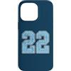 Number 22 Jersey Player Uniform #22 Gift Custodia per iPhone 14 Pro Max Divisa da giocatore numero 22 blu e bianco #22