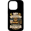 Jimbeels Custodia per iPhone 14 Pro My Weekend Needs A Bouncer umorismo riposo