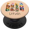 Ricordo all'aperto vintage retrò dello s Scarponi da trekking del Parco Nazionale degli Arches Utah PopSockets PopGrip Adesivo