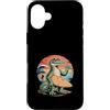 Surfing Alligator Beach Summer Wave Retr Custodia per iPhone 16 Plus Cool Crocodile Surfer Tramonto Ocean Vibes Retro