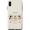 Paw Pact Prints Custodia per iPhone XS Max Partners In Wine Cats Vintage Felino Umorismo Amanti dei gatti