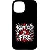 Holy Flame Christian Baptism Revival Custodia per iPhone 15 Battezzato nel fuoco Cristiano Fede Revival