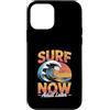 Retro Surf Now Adult Later Wave Beer Custodia per iPhone 12 mini Surf Now Adult Più tardi Divertente Birra Surf