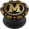 pixelkrause Poker Poker Chip Lettera M Personalizzato Iniziali Monogramma Gioco d'azzardo PopSockets PopGrip Adesivo