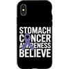 Stomach Cancer Warrior Gifts for Women a Custodia per iPhone X/XS Consapevolezza del cancro allo stomaco Pervinca Novembre Cancro allo stomaco
