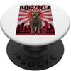 Labrador Retriever Puppy Lover PS Divertente retrò giapponese Dogzilla Labrador Retriever amante dei cani PopSockets PopGrip Adesivo