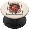 Hannya Oni Mask Aesthetic By TW Maschera giapponese del diavolo Yokai del diavolo Hannya Giappone Oni PopSockets PopGrip Adesivo