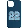 Number 22 Jersey Player Uniform #22 Gift Custodia per iPhone 13 Divisa da giocatore numero 22 blu e bianco #22