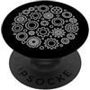 Gear Minimal Line Design Ingranaggi o Cogs rotondo design del contorno PopSockets PopGrip Adesivo