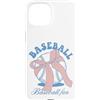 Negozio di fiocchi Coquette per tifosi d Custodia per iPhone 15 Baseball Fiocco da civetta per tifoso