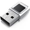 CSL-Computer CSL - Sensore di Impronte digitali USB per PC - Fingerprint Key - Fino a 10 ID - Compatibile con Windows 11 - Supporta Fino a 10 ID - Plug & Play - Rilevamento Completo - Alluminio