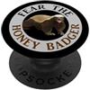designsanddesigns Fear Honey Badger - Grafica divertente con animali pazzi PopSockets PopGrip Adesivo