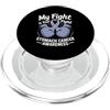 Stomach Cancer Warrior Gifts for Women a Consapevolezza del cancro allo stomaco Pervinca Novembre Cancro allo stomaco PopSockets PopGrip per MagSafe