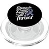 Stomach Cancer Warrior Gifts for Women a Consapevolezza del cancro allo stomaco Pervinca Novembre Cancro allo stomaco PopSockets PopGrip per MagSafe