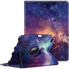 FINTIE Custodia per iPad Pro 11 2022/2021(4ª/3ª Generazione), [Built-in Pencil Holder] 360 Gradi di Girevole Cover Case con Auto Sonno/Sveglia per iPad Pro 11 2020/2018, Galaxy