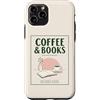 Coffee and Bookis Themed Apparels Women Custodia per iPhone 11 Pro Caffè E Libri Retro Reader Cafe