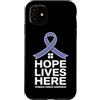 Stomach Cancer Warrior Gifts for Women a Custodia per iPhone 11 Consapevolezza del cancro allo stomaco Pervinca Novembre Cancro allo stomaco
