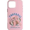 Football Americano Fan Coquette Bow Custodia per iPhone 16 Pro Max Football Americano Fan Coquette Bow
