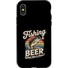 Angler Bass Fishing Retro Beer Lover Fun Custodia per iPhone X/XS Pesca E Birra Che Altro C'è Retro Bass