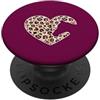 Women Love horses Buffalo Leopard Plaid Camicia da donna con stampa a quadri leopardata di bufalo PopSockets PopGrip Adesivo