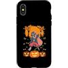 Funny Halloween Shirts Scary Gifts Men W Custodia per iPhone X/XS Halloween Dabbing Scheletro Skull Rib Cage Dab Dance Pose